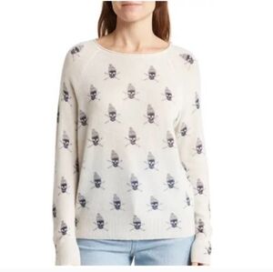Skull Cashmere Ski Sweater 100% Cashmere Charlie Winter Holiday Cozy